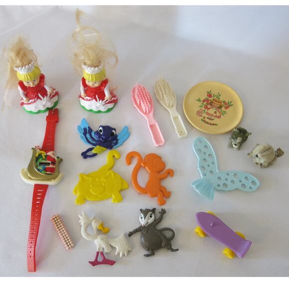 VINTAGE Y2K TOY BUNDLE Girl 15 Item Animals Dolls Watch Plate 90's Cabbage Patch - Picture 2 of 12
